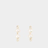 Boucles D'oreilles Double Ended - Simone Rocha - Perle - Beige
