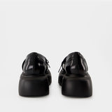Ballerines Platform Ballet Brogues - Simone Rocha - Cuir - Noir