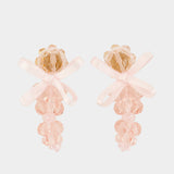 Boucles D'oreilles Petite Bow - Simone Rocha - Crystal - Rose