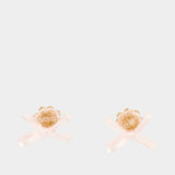 Boucles D'oreilles Petite Bow Daisy - Simone Rocha - Crystal - Rose