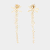 Boucles D'oreilles Petite Bow Drip - Simone Rocha - Crystal - Jaune