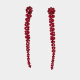 Boucles D'oreilles Drip - Simone Rocha - Crystal - Rouge