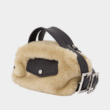 Sac Mini Biker - Simone Rocha - Fausse Fourrure - Beige