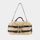 Sac À Main Biker - Simone Rocha - Fausse Fourrure - Beige