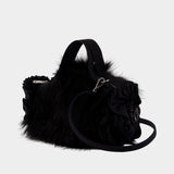 Sac À Main Mini Double Ribbon - Simone Rocha - Fausse Fourrure - Noir