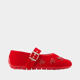 Ballerines Mary Jane Turbo Emb - Simone Rocha - Synthétique - Rouge