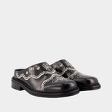 Sandales Floral Lace - Simone Rocha - Cuir - Noir