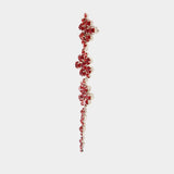 Boucles D'oreilles Floral - Simone Rocha - Perles Synthétiques - Rouge
