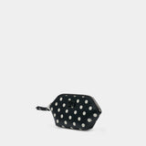 Porte-Monnaie Bou Printed - Ganni - Cuir - Noir