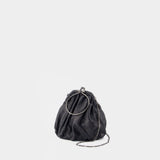 Sac À Main Drape Clasp - YOHJI YAMAMOTO - Cuir - Noir