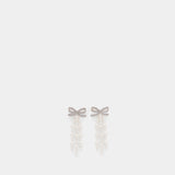Boucles D'oreilles Bow Pearl - SELF PORTRAIT - Synthétique - Ivoire