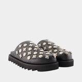 Mules en Cuir Noir