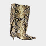 Bottes Aj1508 - Toga Pulla - Cuir - Imprimé Serpent