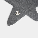 Écharpe Cashmere Neckerchief W/ Emb - Simone Rocha - Cachemire - Gris