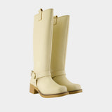 Bottes Sabrenta 15874 - SAMSØE SAMSØE - Cuir - Ivoire