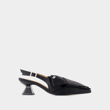 Escarpins Big Bow Kitten - Ganni - Synthétique - Noir