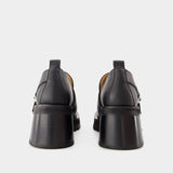 Mocassins Feminine - Ganni -  Cuir - Noir