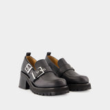 Mocassins Feminine - Ganni -  Cuir - Noir