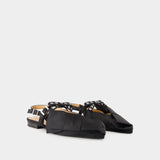 Ballerines Big Bow - Ganni - Synthétique - Noir