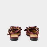 Ballerines Big Bow - Ganni - Synthétique - Bordeaux