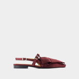 Ballerines Big Bow - Ganni - Synthétique - Bordeaux