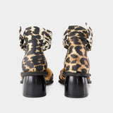 Escarpins Feminine Open Cut - Ganni - Synthétique - Imprimé