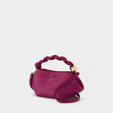 Sac À Bandoulière Bou Mini - Ganni - Cuir - Violet