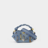Sac À Bandoulière Bou Mini Charms - Ganni - Coton - Bleu