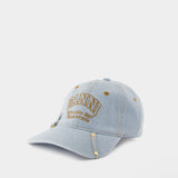 Casquette - Ganni - Denim - Bleu
