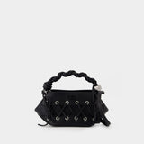 Sac À Bandoulière Bou Mini Eyelets - Ganni - Cuir - Noir