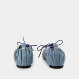 Ballerines Eyelets - Ganni - Denim - Bleu