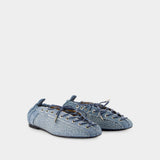 Ballerines Eyelets - Ganni - Denim - Bleu