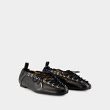Ballerines Eyelets - Ganni - Synthetique - Noir