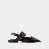 Ballerines - Ganni - Polyester - Bordeaux