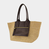 Cabas Easy Medium - Ganni - Raffia - Marron