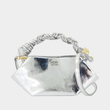 Sac À Bandoulière Bou Mini - Ganni - Cuir - Argenté