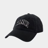 Casquette Emb - Ganni - Coton - Noir