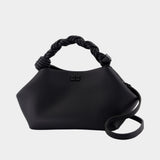 Sac À Main Bou Small Grained - Ganni - Synthétique - Noir