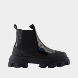 Bottines Low Chelsea - Ganni - Cuir - Noir