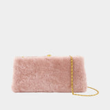 Pochette Ellon Shearling - By Malene Birger - Cuir - Rose