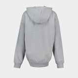 Hoodie Isoli Beaded Baby Tiger Print - Ganni - Coton - Gris