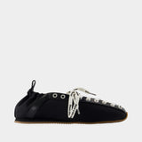 Ballerines Lace Up Sporty - Ganni - Synthétique - Noir