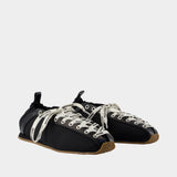 Ballerines Lace Up Sporty - Ganni - Synthétique - Noir