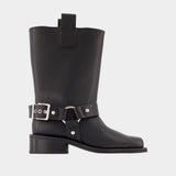 Bottines Mid Shaft - Ganni - Synthétique - Noir