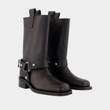 Bottines Mid Shaft - Ganni - Synthétique - Noir