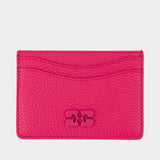 Porte-Carte Bou - Ganni - Synthétique - Rose
