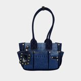 Sac Porté Épaule Posy Small - Ganni - Coton - Bleu