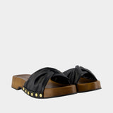 Mules Tia Fairy - Ganni - Cuir - Noir