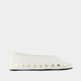 Ballerines Jenny - Ganni - Coton - Blanc