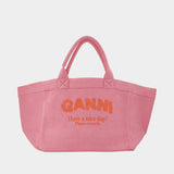 Cabas Xxl Beach Resort - Ganni - Polyester - Rose